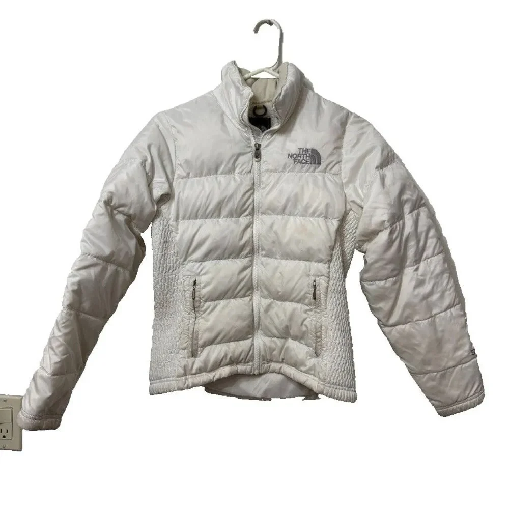 The North Face Aconcagua Women's Vintage 550 Down White Puffer Jacket Coat XS
